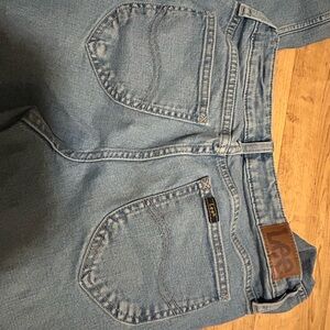 Lee light blue denim jeans with white pocket lining